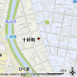 静岡県浜松市中央区十軒町616周辺の地図