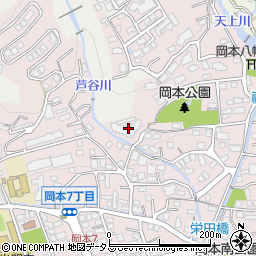 岡本エクセル周辺の地図
