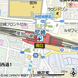 尼崎駅周辺の地図