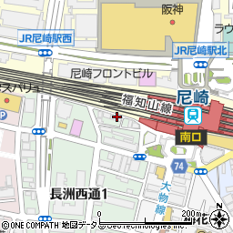イタリアンカフェバーCocotte ココット JR尼崎店周辺の地図