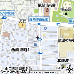 尼崎信用金庫北難波支店周辺の地図