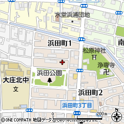 尼崎市立浜田会館周辺の地図