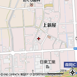 静岡県磐田市上新屋628周辺の地図