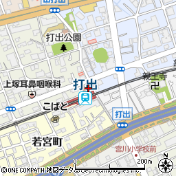 セブンイレブン芦屋打出駅北店周辺の地図