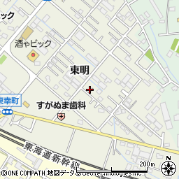 愛知県豊橋市東幸町東明57-6周辺の地図