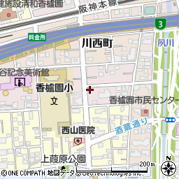 兵庫県西宮市中浜町2-20周辺の地図