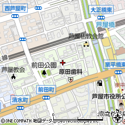 エコロパーク芦屋前田町第１駐車場周辺の地図