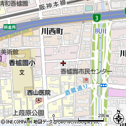 兵庫県西宮市中浜町2-28周辺の地図