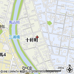 静岡県浜松市中央区十軒町615周辺の地図