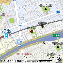 兵庫県芦屋市打出町3-21周辺の地図