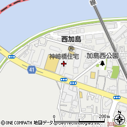 神崎橋住宅周辺の地図
