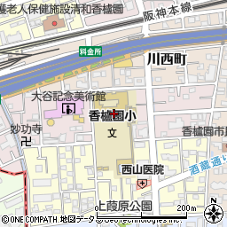 兵庫県西宮市中浜町周辺の地図