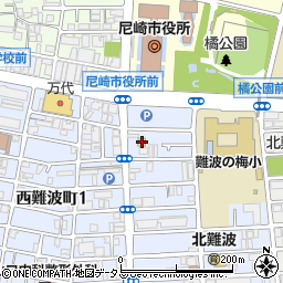 セブンイレブン尼崎西難波６丁目店周辺の地図