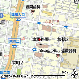 三重県津市桜橋2丁目106周辺の地図