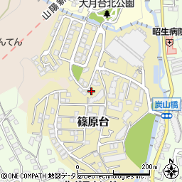 兵庫県神戸市灘区篠原台周辺の地図