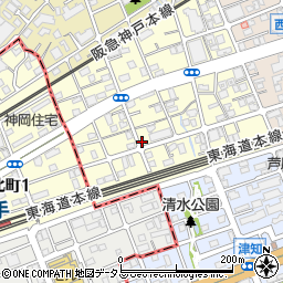 兵庫県芦屋市三条南町5-12周辺の地図