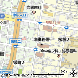 三重県津市桜橋2丁目107周辺の地図