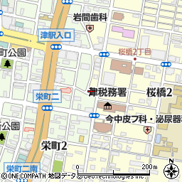 三重県津市桜橋2丁目111周辺の地図