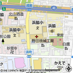 西宮市立浜脇小学校周辺の地図