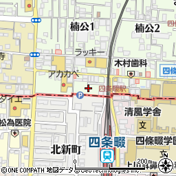 四条畷駅北自転車駐車場周辺の地図