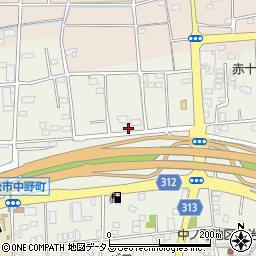静岡県浜松市中央区中野町2358周辺の地図