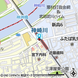 りそな銀行神崎川駅前 ＡＴＭ周辺の地図