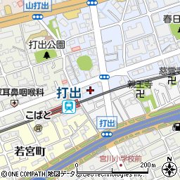 兵庫県芦屋市春日町4周辺の地図