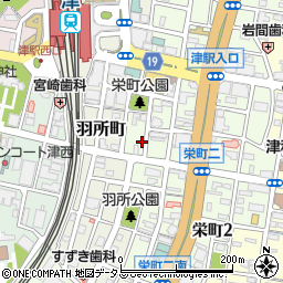 名鉄協商津駅東第６駐車場周辺の地図