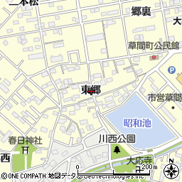 愛知県豊橋市草間町東郷周辺の地図