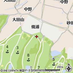 京都府木津川市加茂町大野（焼浦）周辺の地図