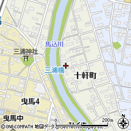 静岡県浜松市中央区十軒町499周辺の地図
