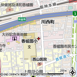 兵庫県西宮市中浜町3-5周辺の地図