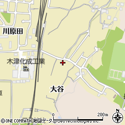 京都府木津川市木津大谷1周辺の地図