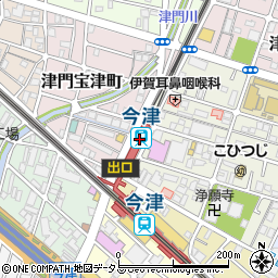 ロッテリア阪急今津駅店周辺の地図