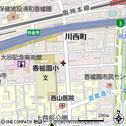 兵庫県西宮市中浜町3-4周辺の地図
