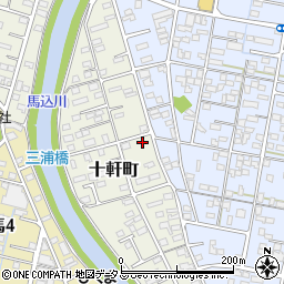 静岡県浜松市中央区十軒町612周辺の地図