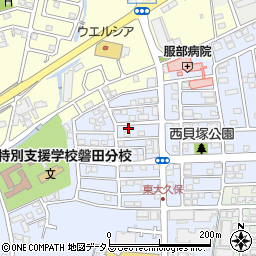 静岡県磐田市西貝塚3664周辺の地図