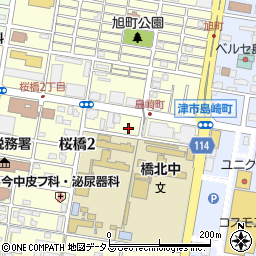 三重県津市桜橋2丁目183周辺の地図