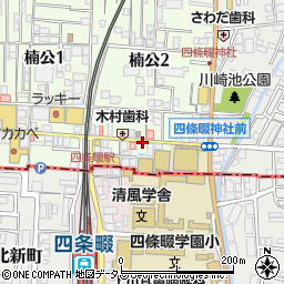 リパーク四条畷駅東駐車場周辺の地図