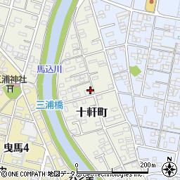 静岡県浜松市中央区十軒町544周辺の地図