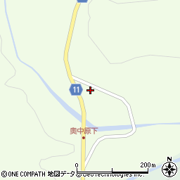 広島県山県郡北広島町奥中原123周辺の地図