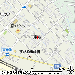 愛知県豊橋市東幸町東明周辺の地図