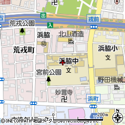 兵庫県西宮市宮前町周辺の地図