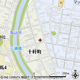 静岡県浜松市中央区十軒町609周辺の地図