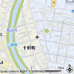 静岡県浜松市中央区十軒町611周辺の地図