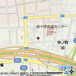 静岡県浜松市中央区中野町2516周辺の地図