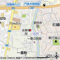大阪府門真市一番町7周辺の地図