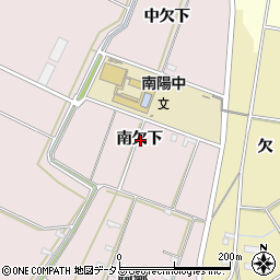 愛知県豊橋市駒形町南欠下周辺の地図
