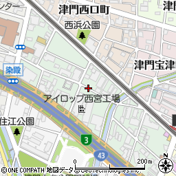 〒663-8233 兵庫県西宮市津門川町の地図