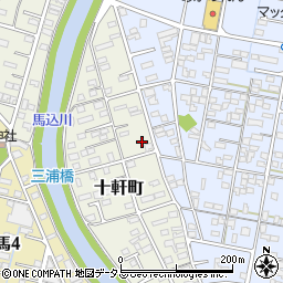 静岡県浜松市中央区十軒町607周辺の地図